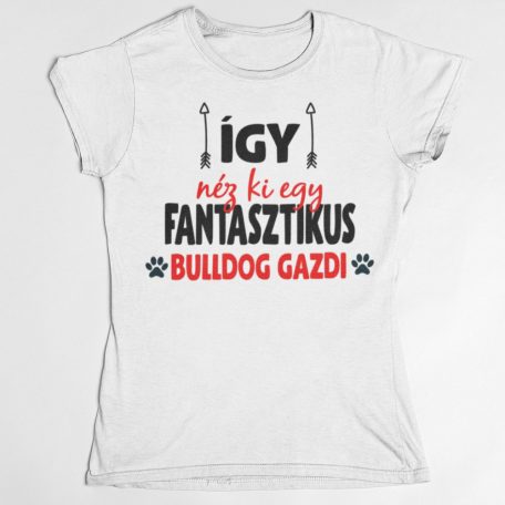 Így néz ki egy fantasztikus bulldog gazdi női póló