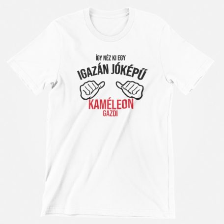 Így néz ki egy igazán jóképű kaméleon gazdi férfi póló