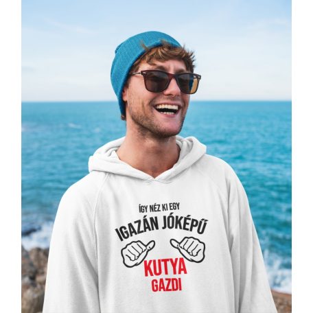 Így néz ki egy igazán jóképű kutya gazdi pulóver