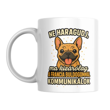 Ne haragudj, ma kizárólag a francia bulldogommal kommunikálok bögre