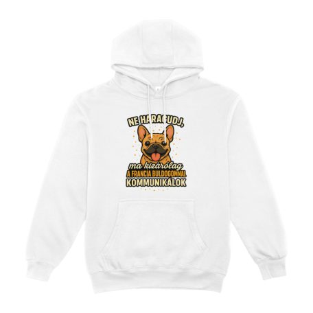 Ne haragudj, ma kizárólag a francia bulldogommal kommunikálok pulóver