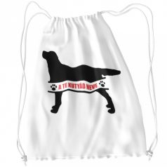 Labrador egyedi neves tornazsák