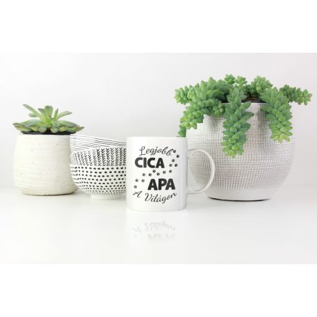 Legjobb cica apa a világon bögre