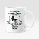 Minden ember egyenlőnek születik, de csak a legjobbak lesznek iguána gazdik bögre