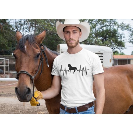 Ló Heartbeat férfi póló