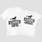Lovas anya és lovas apa páros póló