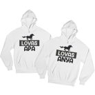 Lovas anya és lovas apa páros pulóver