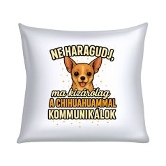   Ne haragudj, ma kizárólag a chihuahuammal kommunikálok párna
