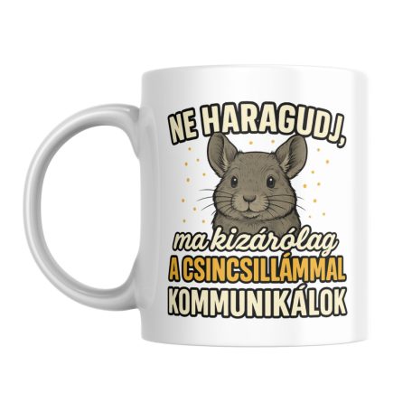 Ne haragudj, ma kizárólag az csincsillámmal kommunikálok bögre