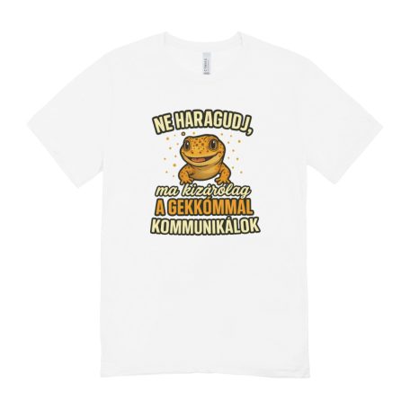 Ne haragudj, ma kizárólag a gekkómmal kommunikálok férfi póló