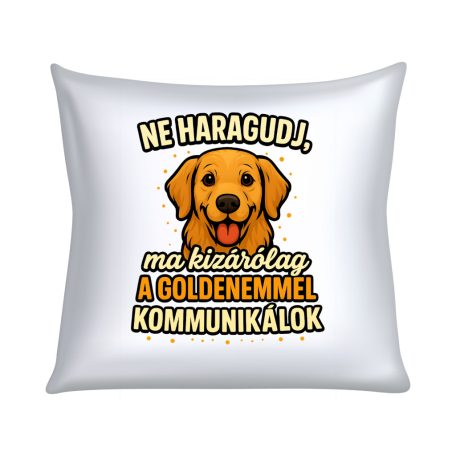 Ne haragudj, ma kizárólag a goldenemmel kommunikálok párna