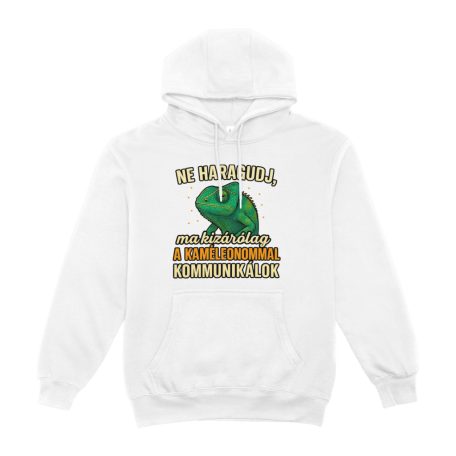 Ne haragudj, ma kizárólag a kaméleonommal kommunikálok pulóver