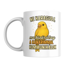   Ne haragudj, ma kizárólag a kanárimmal kommunikálok bögre