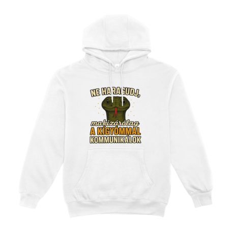 Ne haragudj, ma kizárólag a kígyómmal kommunikálok pulóver