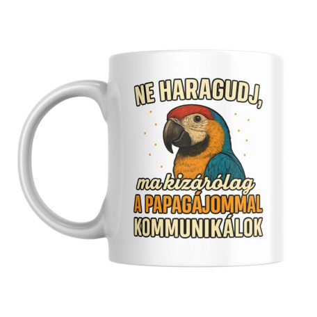 Ne haragudj, ma kizárólag a papagajommal kommunikálok bögre