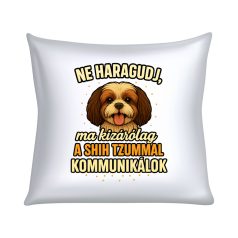   Ne haragudj, ma kizárólag a shih tzummal kommunikálok párna