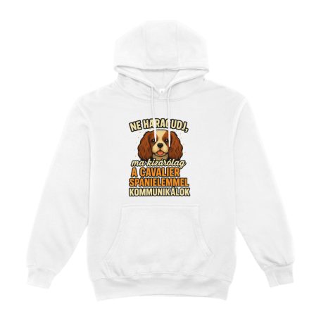 Ne haragudj, ma kizárólag a cavalier spánielemmel kommunikálok pulóver