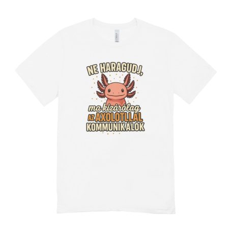 Ne haragudj, ma kizárólag az axolotllal kommunikálok férfi póló