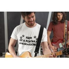 Igen ez a pólóm is macskaszőrös férfi póló