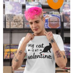 My cat is my valentine férfi póló