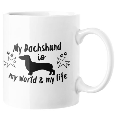 My dachshund is my world and my life bögre