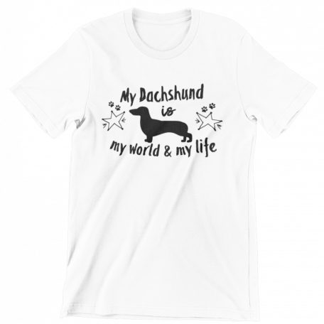My dachshund is my world and my life férfi póló