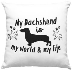 My dachshund is my world and my life párna