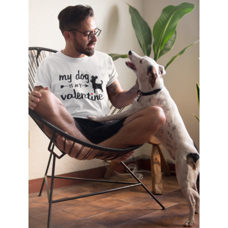 My dog is my valentine férfi póló