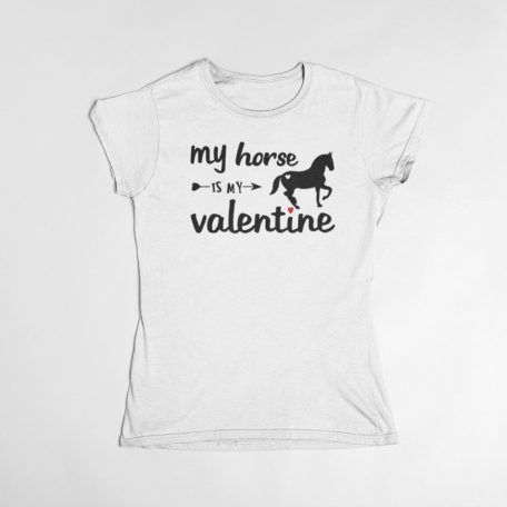 My horse is my valentine női póló