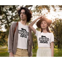 Nyuszi anya és nyuszi apa páros póló