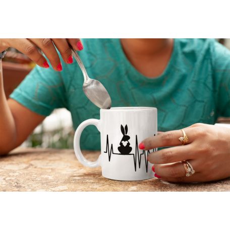 Nyuszi Heartbeat bögre