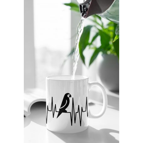 Papagáj Heartbeat bögre
