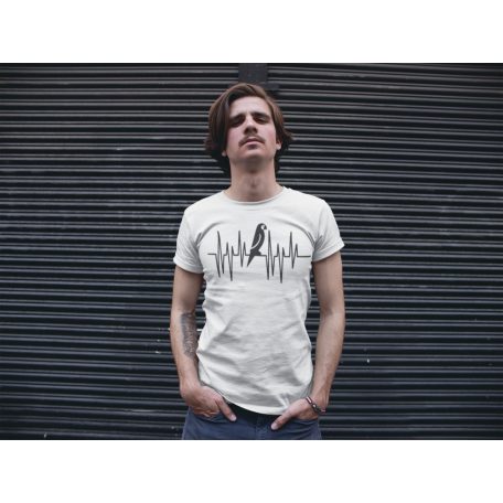 Papagáj Heartbeat férfi póló