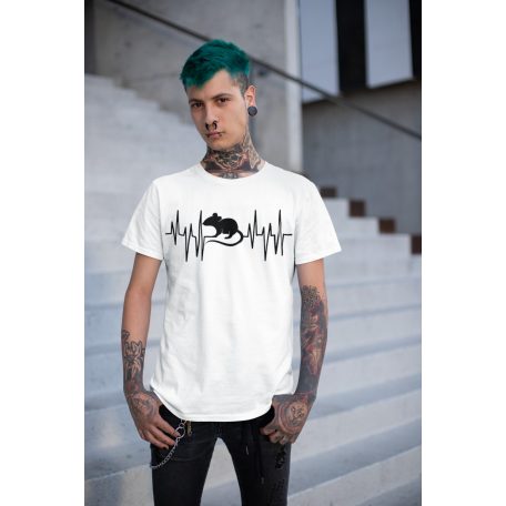 Patkány Heartbeat férfi póló