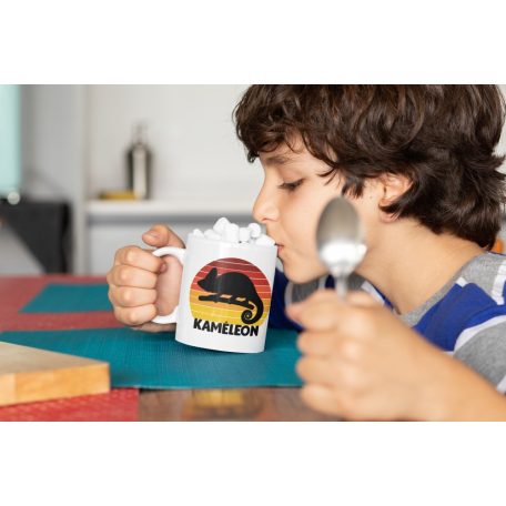 Retró kaméleon bögre