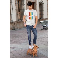 Retró tacskó felirat férfi póló