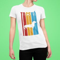 Retró tacskó felirat női póló