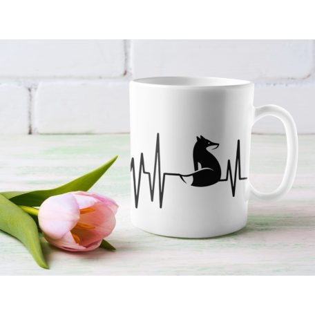 Róka heartbeat bögre