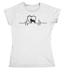 Shetlandi juhászkutya heartbeat női póló
