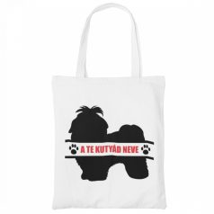 Shih tzu egyedi neves vászontáska