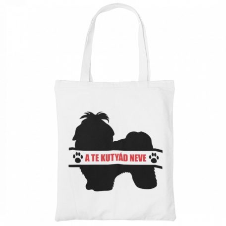 Shih tzu egyedi neves vászontáska