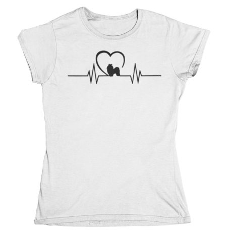 Shih-tzu heartbeat női póló