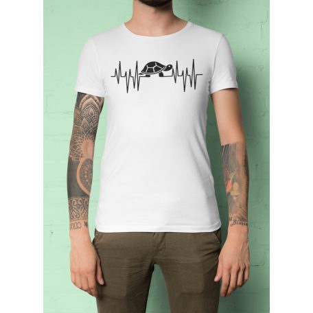 Teknős Heartbeat férfi póló