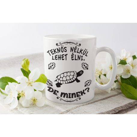 Teknős nélkül lehet élni, de minek? bögre