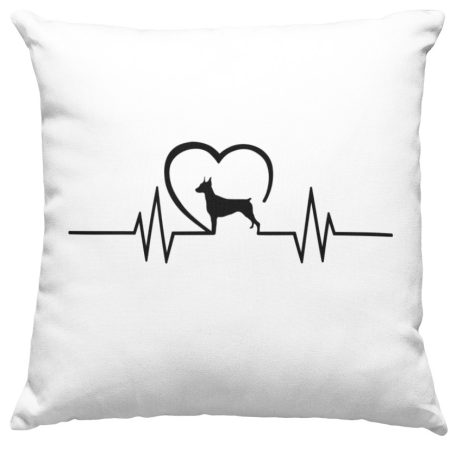 Törpe pincsi heartbeat párna
