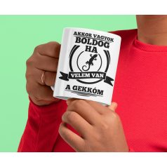 Akkor vagyok boldog, ha velem van a gekkóm bögre