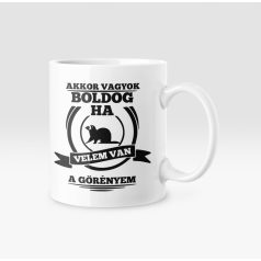 Akkor vagyok boldog, ha velem van a görényem bögre