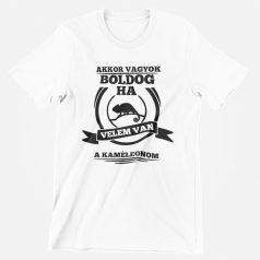   Akkor vagyok boldog, ha velem van a kaméleonom férfi póló