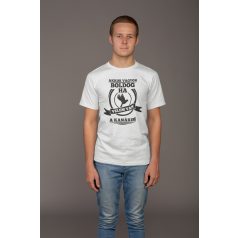 Akkor vagyok boldog, ha velem van a kanárim férfi póló