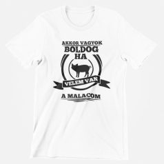 Akkor vagyok boldog, ha velem van a malacom férfi póló